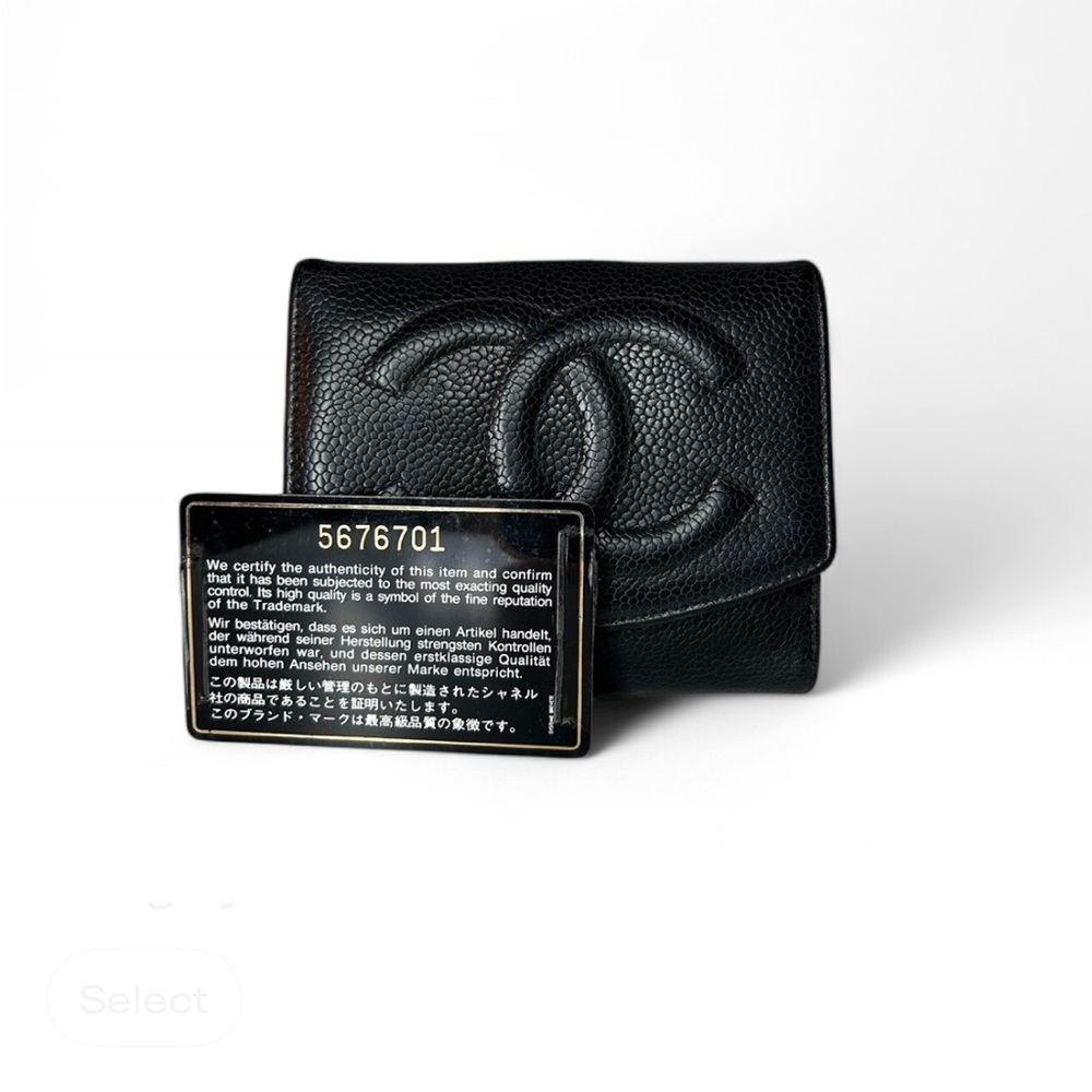 Chanel Black Leather Wallet